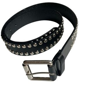 Vintage Y2K Studded Emo‎ Belt Vegan Leather L/XL